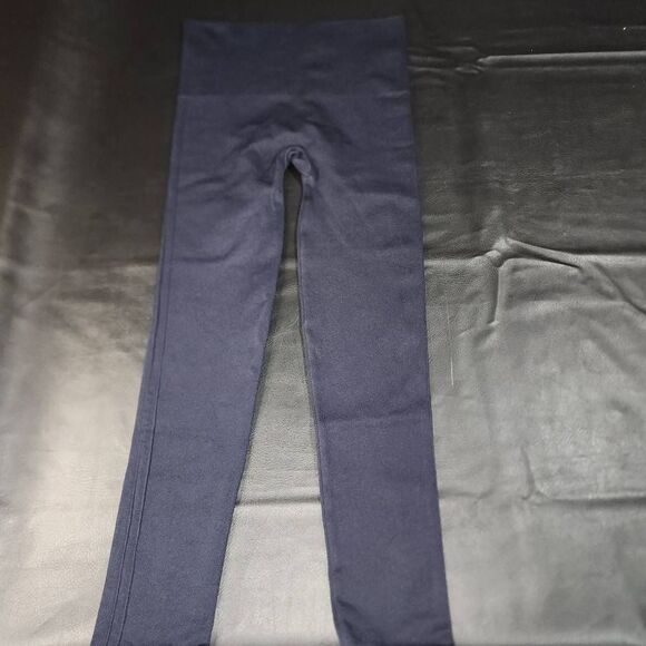 Spanx Womens Navy Blue Look At Me Now Leggings‎ Medium - Picture 1 of 3